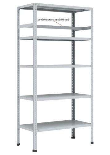 Стеллаж металлический Титан МС-750 1800x1500x300/3