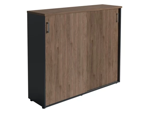 Офисный шкаф NWT 1214 темный орех/антрацит