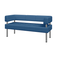 Диван 3-местный Бизнес (Oregon 03  синий кожзам)